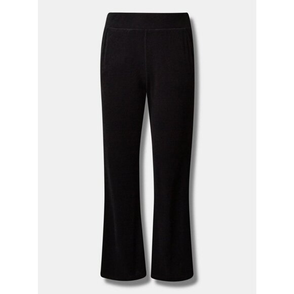 Torrid Full Length Terry Cloth Flare Beach Pant Black size 3 - Picture 1 of 5